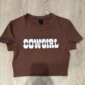 Brown Cowgirl Graphic Tee